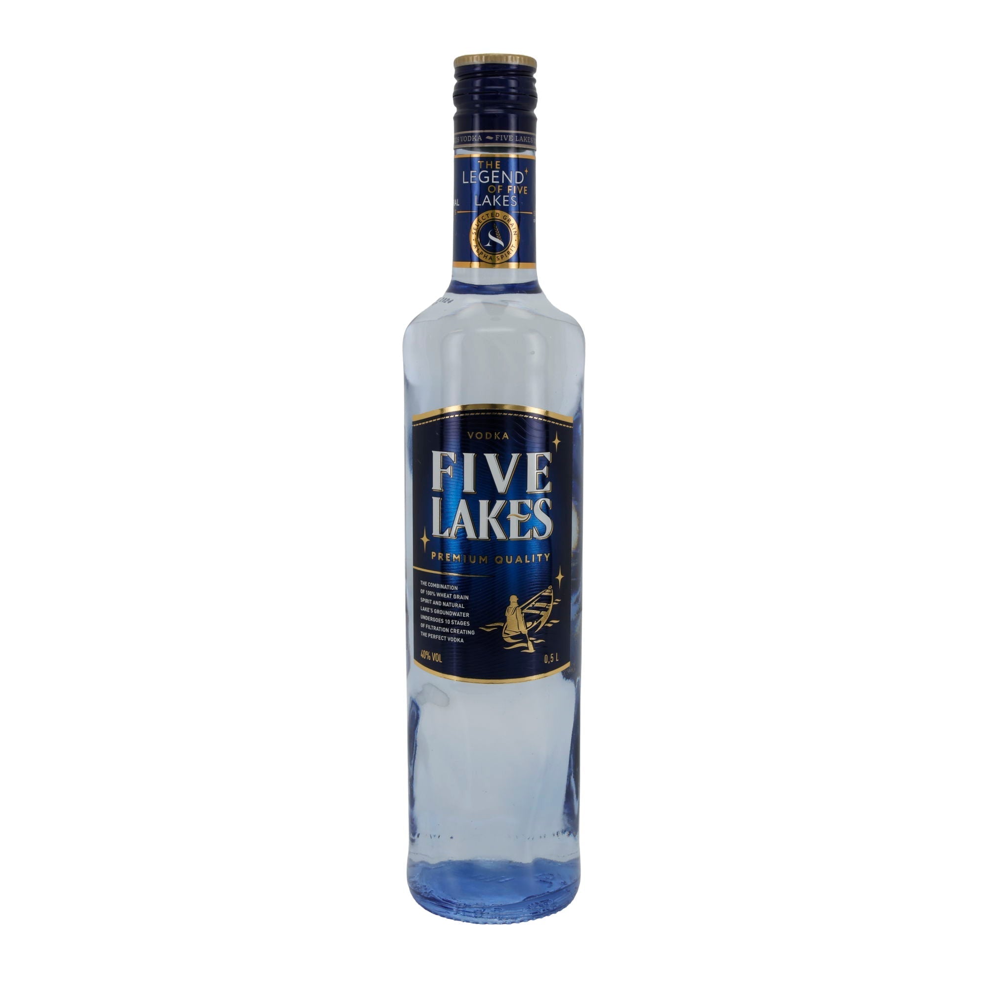 Five Lakes | Vodka Premium Quality | 40 % vol | 0,5 l Wodka